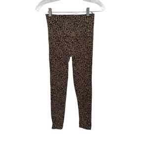 Spanx Look At Me Now Seamless Leggings Mini Leopard Print Size Small
